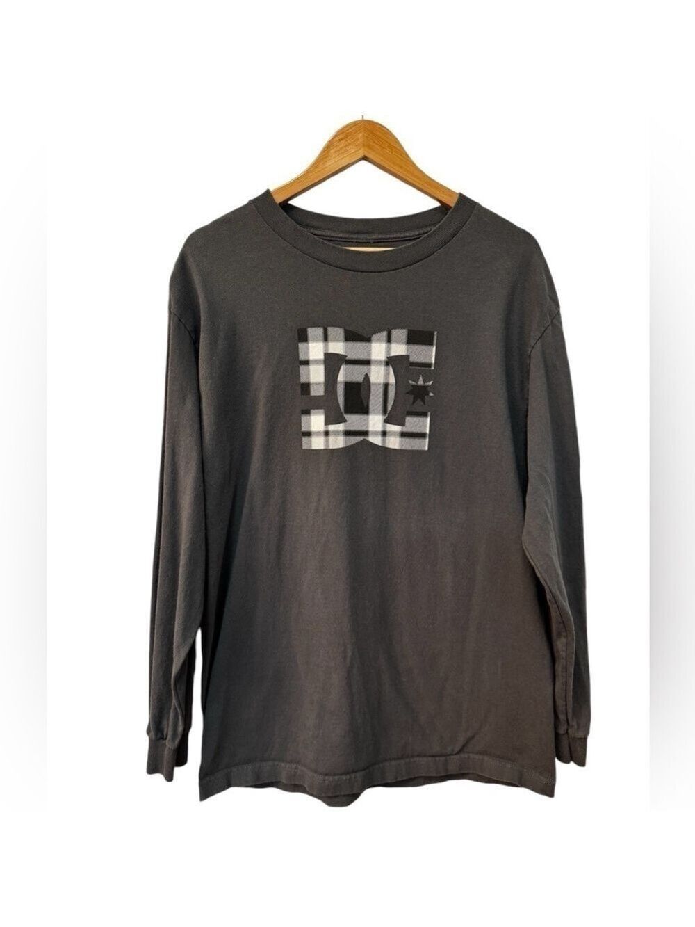 DC Shoes Long Sleeve Shirt - Charcoal - Size Large